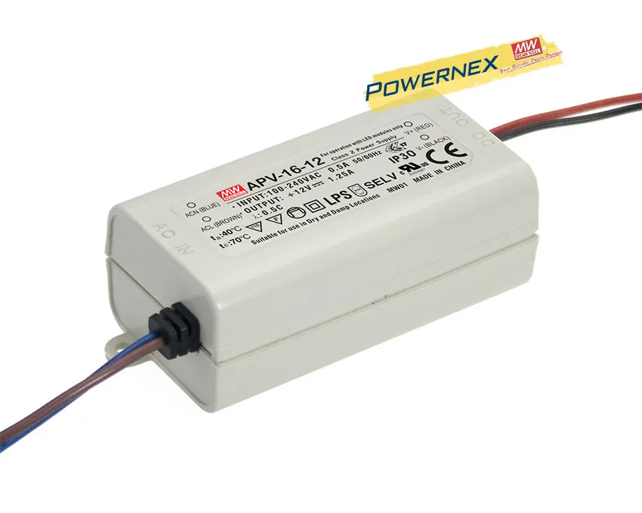 [PowerNex] означает хорошее оригинальное APV-16-24 24В 0.67A meanwell APV-16 16 08 Вт одиночный