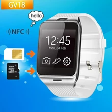 Original GV18 Bluetooth Armbanduhr mit Kamera Android Smart Uhr Unterstützung NFC SIM Smartwatch für Android Smartphone
