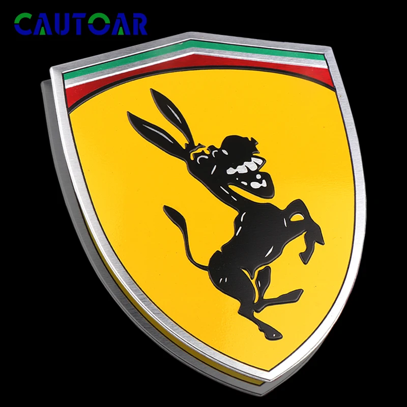 Металлический логотип осла внешние аксессуары для розыгрыша Ferrari декоративный