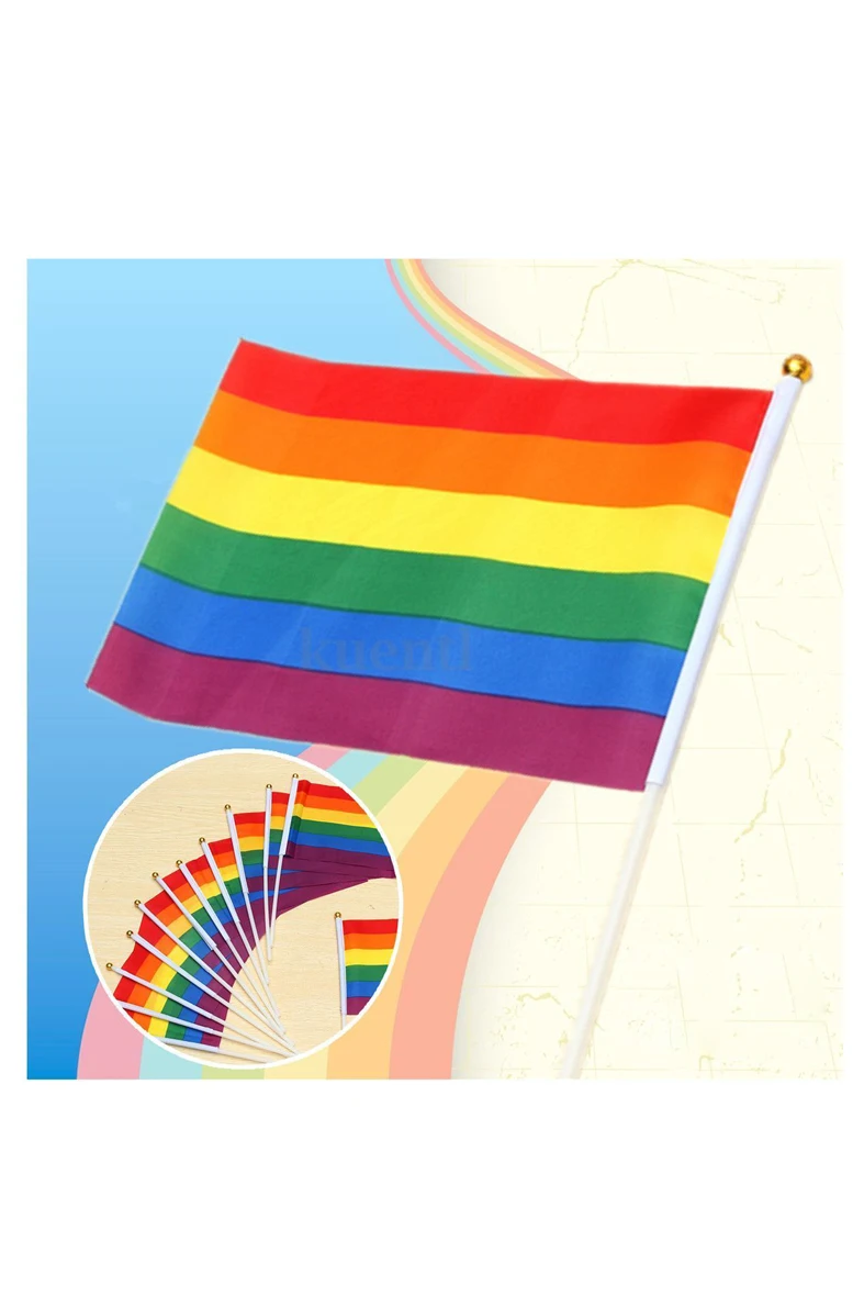 СЗС Горячая 12 шт. гей, мир ЛГБТ Радуга баннер, флаг фестиваль Карнавал