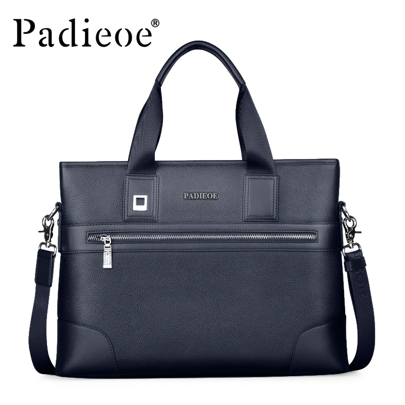 

Padieoe Luxury Brand Men Briefcase Genuine Leather Men Business Bags Casual Men's Leather Messenger Bag Fashion Handbags Man