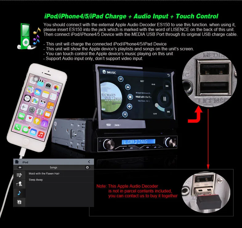 Excellent Universal 7" 1Din auto retractable panel Car DVD GPS navi system with DVBT 3G WiFi TV DVR RDS AM FM SWC 4X50W DK7088 8 Excellent Universal 7" 1Din auto retractable panel Car DVD GPS navi system with DVBT 3G WiFi TV DVR RDS AM FM SWC 4X50W DK7088 8
