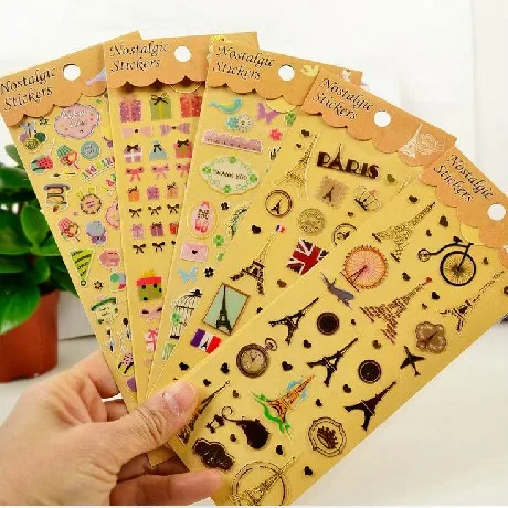 DIY vintage stickers for album/card making cute decorative scrapbooking | Дом и сад