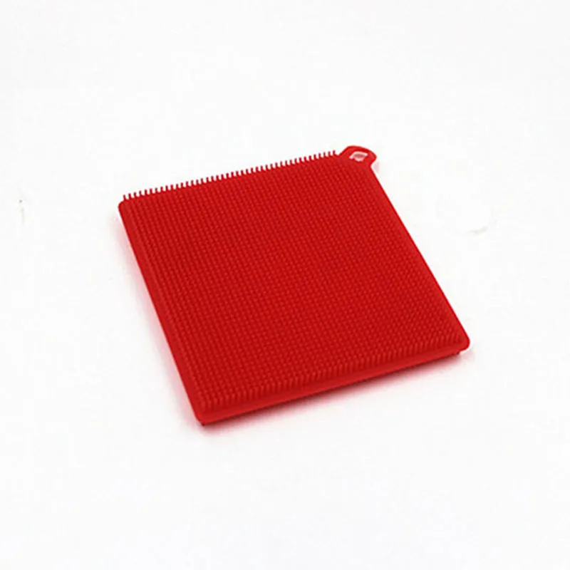 Red ONEUP квадратные Волшебные чистящие щетки силиконовая миска для мытья посуды кастрюля для мытья кастрюль щетки для мытья дома кухонные средства для мойки - Цвет: Red