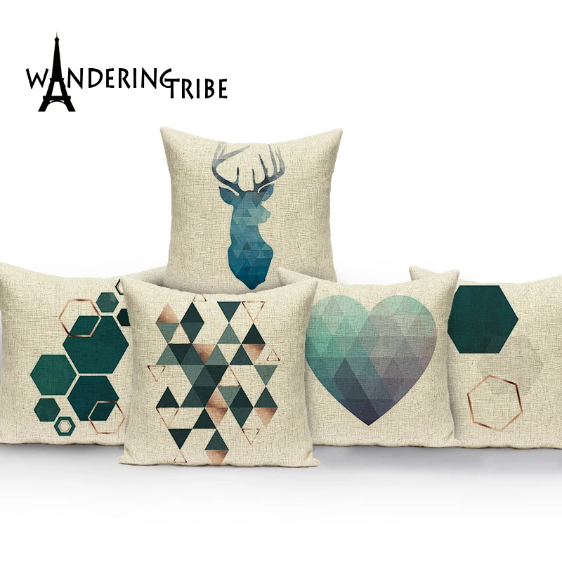 

Geometric patterns cushion cover outdoor cushions Custom throw pillows moose cushion cushions decorative Dropshipping pillowcase