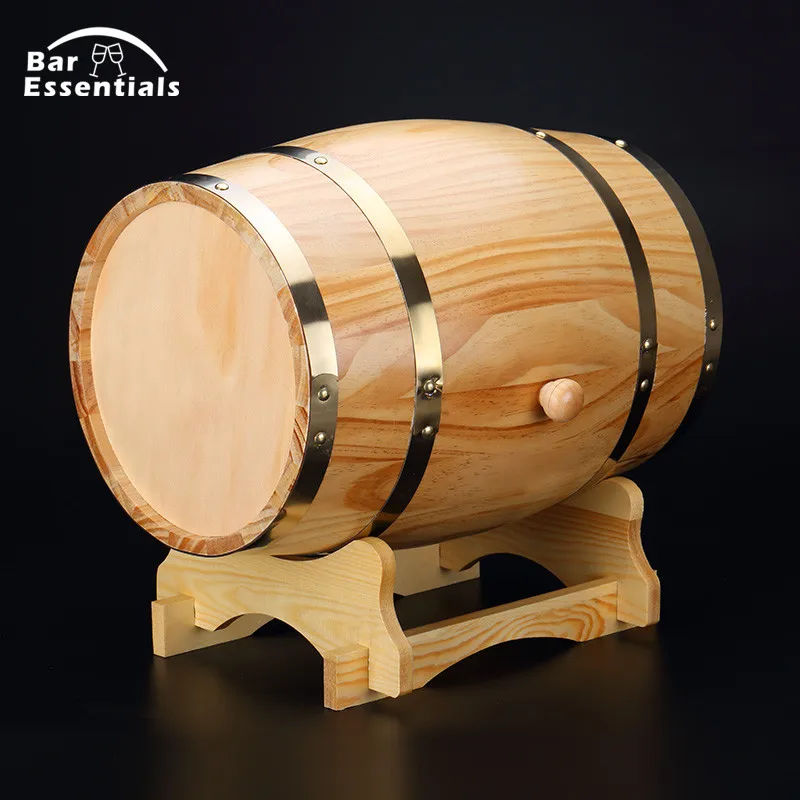 Vintage Wood Oak Barrel 1.5//3L Keg Beer Brewing Wooden Wine Barrel Dispenser