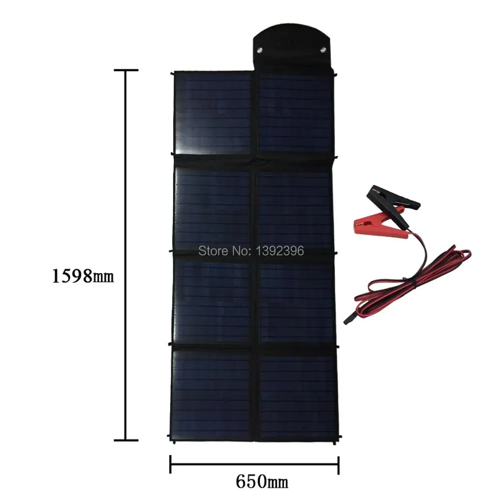 

100W Solar Panel Refrigerator Folding Solar Charging Kit Highly Efficient Polycrystalline Caravan Solar Blanket Solar Freezer