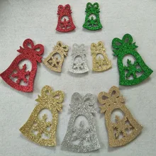 Абсолютно дизайн 5 цветов большой маленький блестящий глиттер рождественский снежинка колокольчик фетровая ткань для украшения детей ручной работы войлок