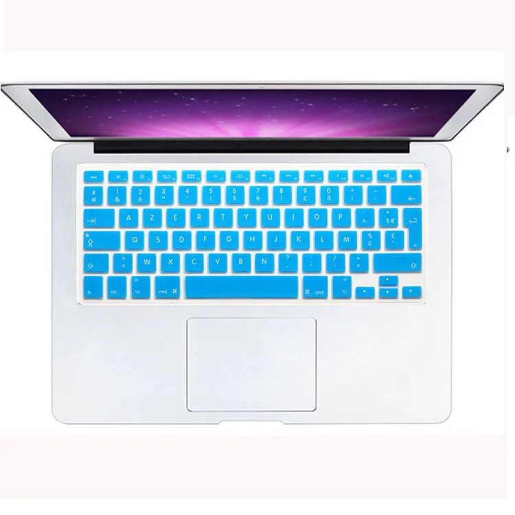

UK/EU French Franch Silicone Soft Color AZERTY Keyboard Cover Skin For Mac Book Pro air 13" 15" 17" Air 13 inch For macbook