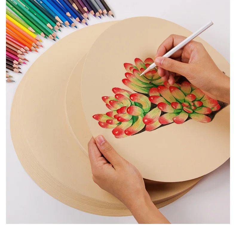 Cartão de Papel para Esboço Pces Kraft Esboço Papel 200 - g Mão-pintura Criativa Desenho Lápis & Arte Pastel Suprimentos 50 7 50 pces kraft esboço papel 200g mão