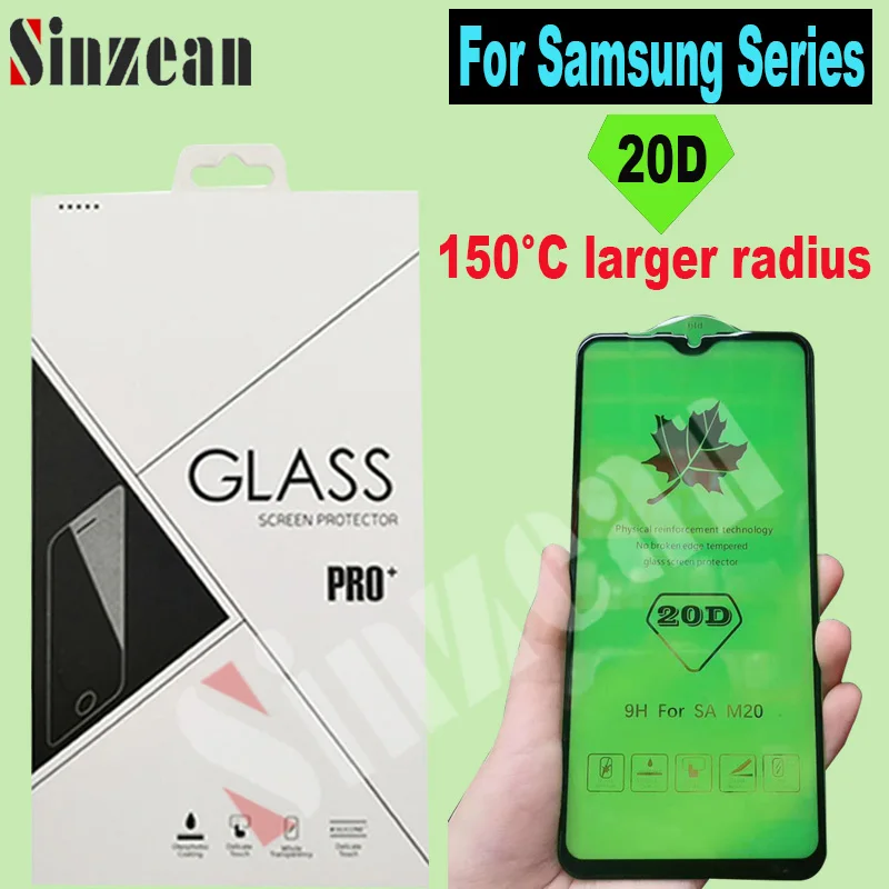 100 шт. для samsung J4 Plus/J6 /A8 плюс /A750/A9 /J2 Core 20D полное покрытие закаленное Стекло большой radian Защитная пленка для экрана