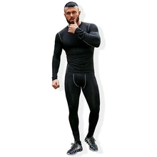 Новые мужские тренировочные спортивные костюмы удобные дышащие эластичные и формирующие куртки+ брюки комбинация 3 Цвета