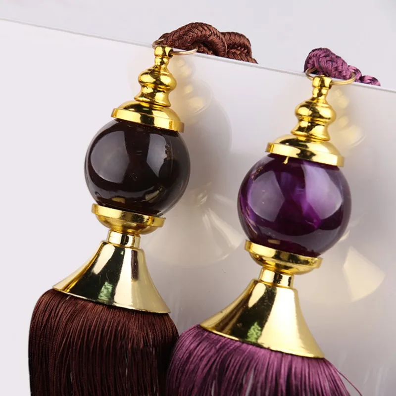 2Pcs Curtain Tieback Tassel Beaded Tie Tieback Curtain Decor Hanging