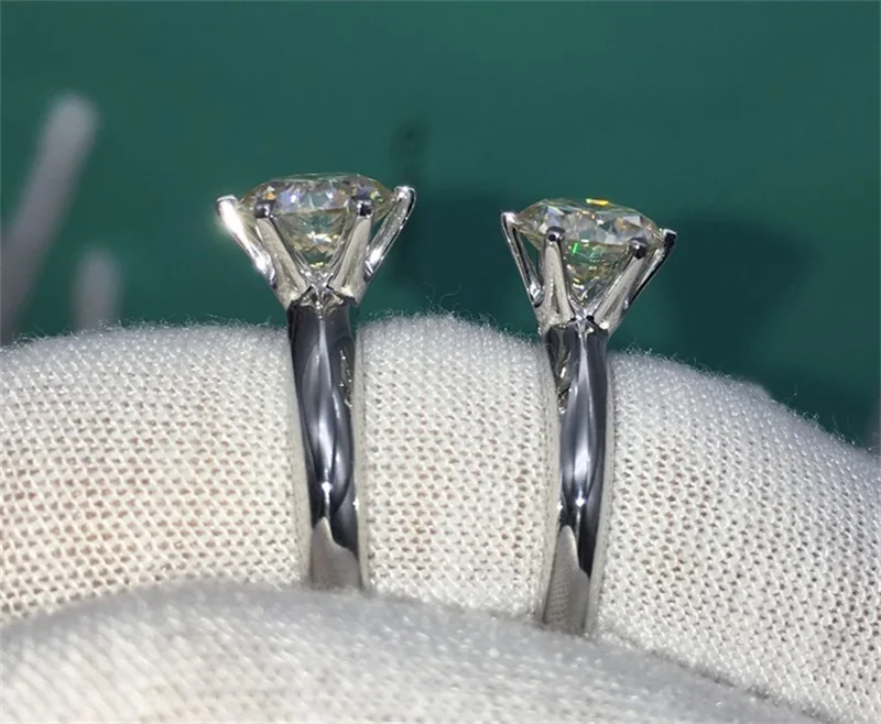 Резные 18KRGP штампы оригинальные золотые кольца 8 мм 2ct CZ Циркон Обручальное кольцо белое/желтое золото цвет обручальные кольца для женщин SR168