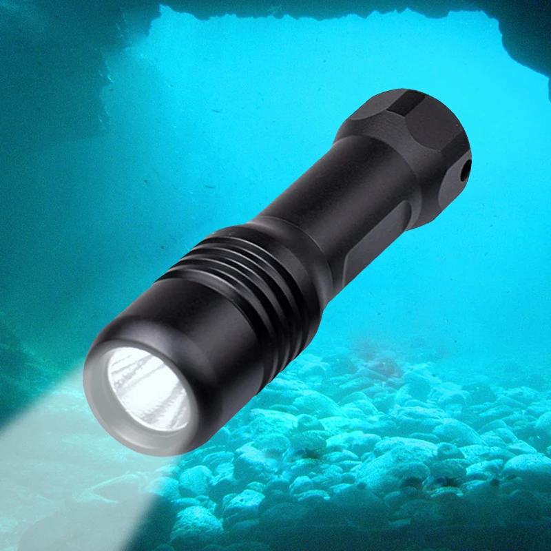 

Diving flashlight DIV18 mini diving mirror light 150 meters waterproof flashlight use for 14500 lithium battery or AA battery