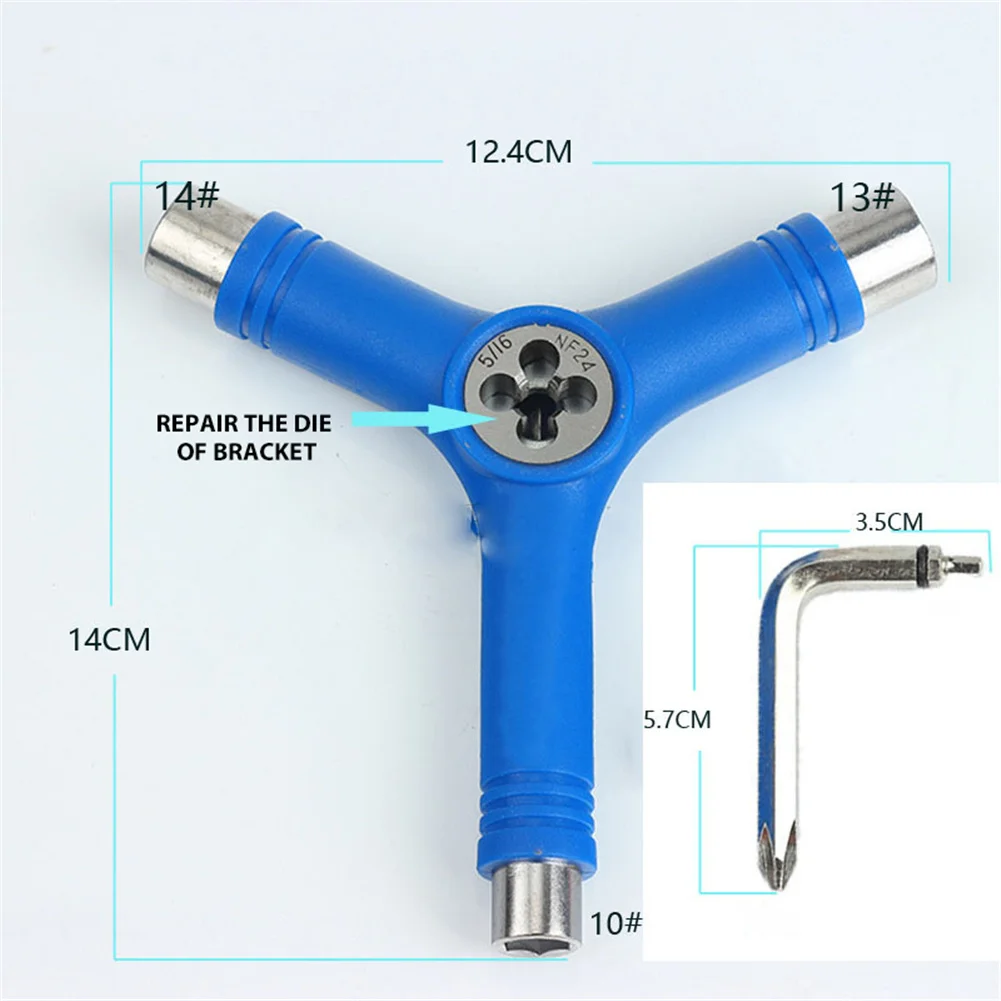 Набор для ремонта скейтборда Многофункциональный портативный скейтборд т-инструмент аксессуар с Т-образным шестигранным ключом и отверткой типа L