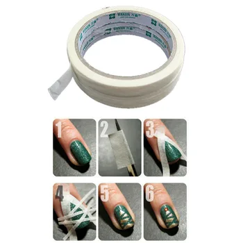 

1 Roll=17m White Stripe Tape Rolls Nail Art DIY Guide Tips Stickers Width 0.5cm Women Nail Manicure Tools