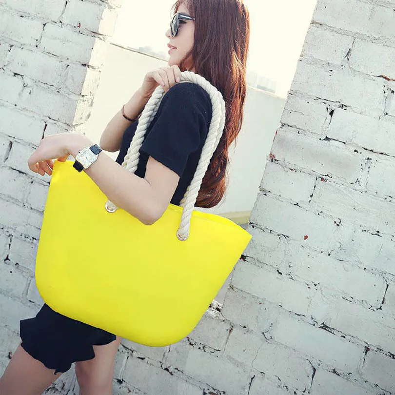 Women Summer Silicone Shopper Tote Beach Bag Ladies Handbags Designer Sweet Candy Color Top-handle Shoulder Bags Bolsa Feminina Women Summer Silicone Shopper Tote Beach Bag Ladies Handbags Designer Sweet Candy Color Top-handle Shoulder Bags Bolsa Feminina