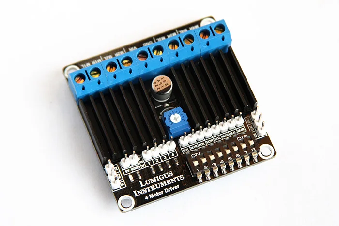 

Free Shipping! L298N L298P SPI serial 4 Motor drive plate 8 motor driver board H module sensor