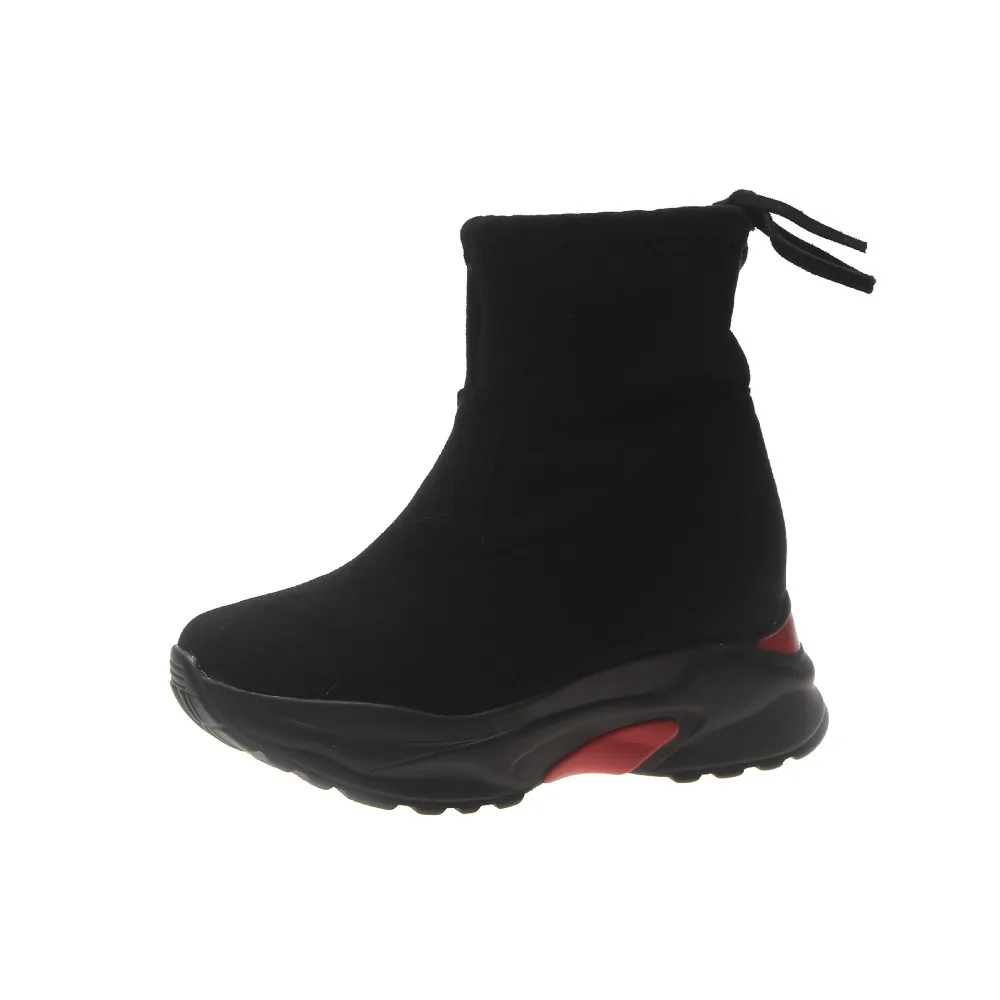 Socken Winter Student Weibliche Martin Neue Stiefel Und Boden Dicken Herbst Passenden Farbe Schwarzes 2018 Mode Rohr xx1Yvf