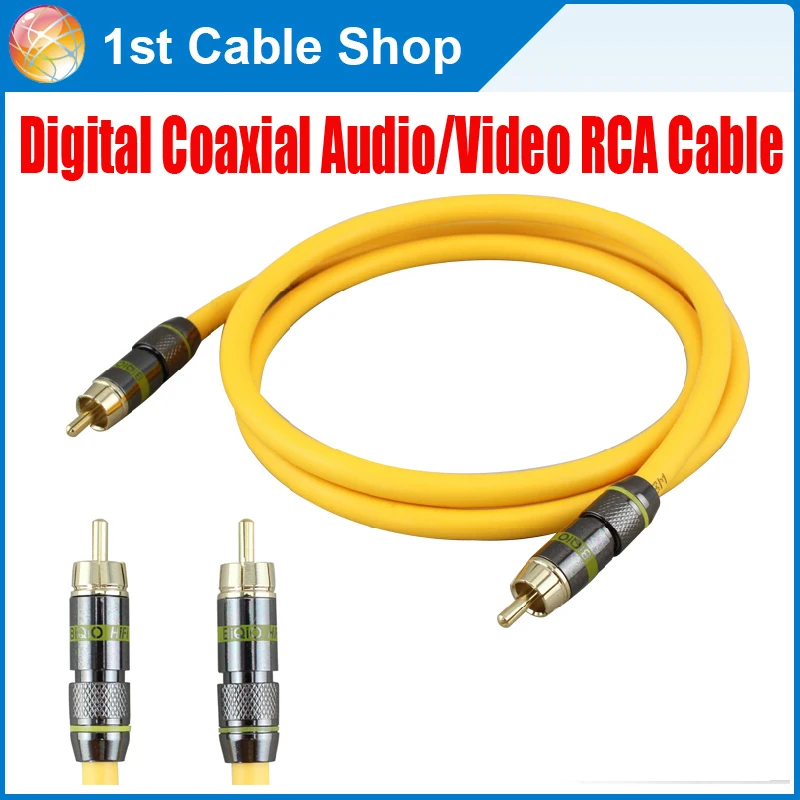 High quality Hifi Digital Coaxial Audio/Video RCA Cable Cord M/M RG6U