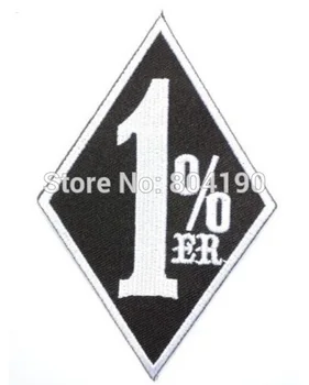 

One Percenter 1%er Outlaw MC Embroidered Motorcycle Biker Vest Patch SEW ON IRON ON Biker Vest Badge X'mas gift
