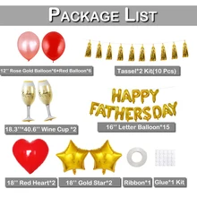 Father Day Day Balloon Kit Tassels Party Decoration Foil Balloons Latex Balloon Hoop Set Dad Love You Happy Fathers Day D20 father s day