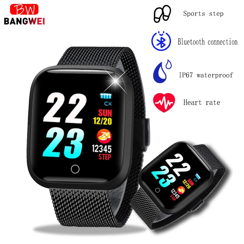 

NEW IP67 Waterproof Sport Smart Watch Fitness tracker Pedometer Blood Pressure Heart Rate Monitor Smart Watch for Android iOS
