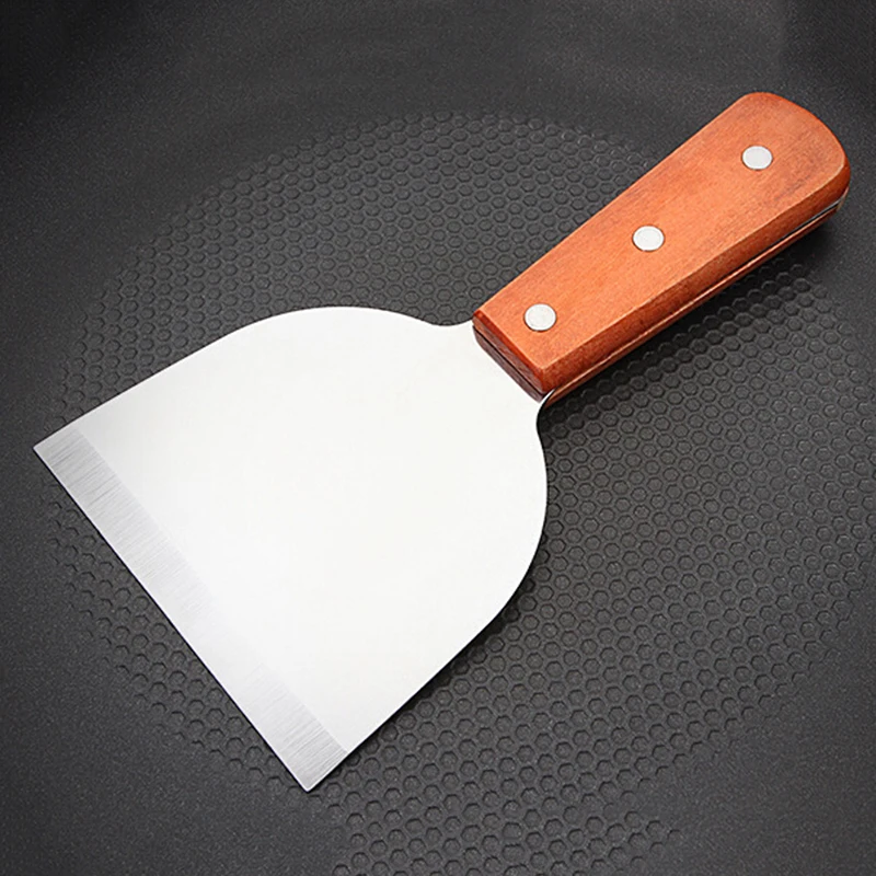  Stainless Steel Steak Shovel Griddle Turner Scraper BBQ Cooking Baking Utensil