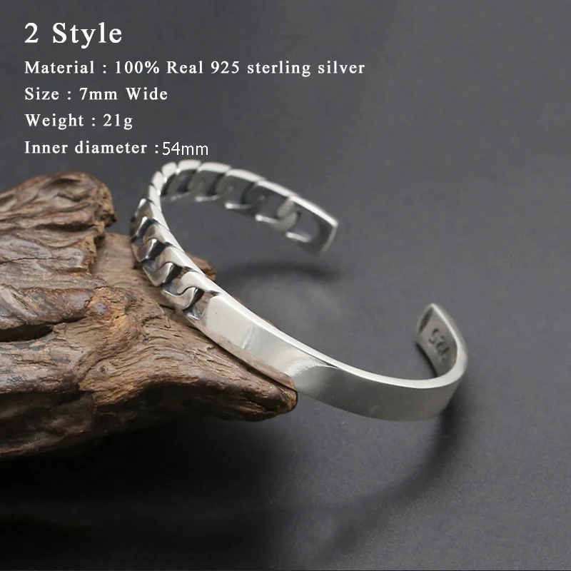 925-Sterling-Silver-Bangle-Men-Jewelry-Weaving-hollow-Opening-Indian-Bracelet-Bangle-Women-Gift-Fine (1)