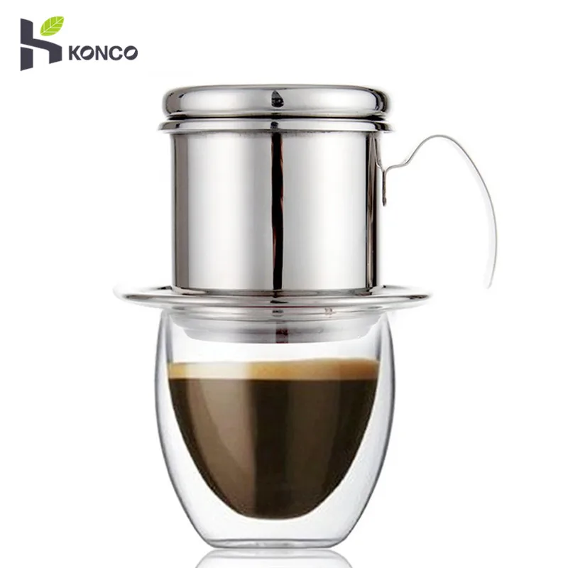 

Konco Stainless Steel Drip Coffee Filter Maker Pot Infuser For Office Home Travelin, Coffee Filter Set Best Coffee Dripper