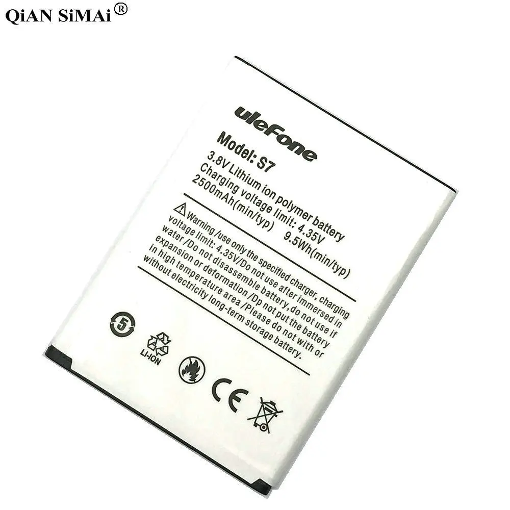 New High Quality 2500mAh battery For Ulefone s7 phone battery