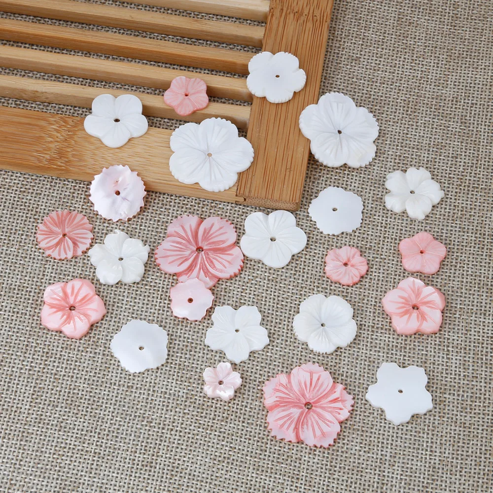 

5PCs Multi-size Laser Cut Natural Shell Charm Pendant for Jewelry Making Findings Fit DIY Bracelets Necklaces