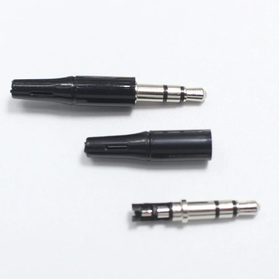 10pcs 흰색과 검정색 3.5mm 스테레오 헤드셋 플러그 4 극 3 극 3.5 오디오 플러그 잭 어댑터 커넥터 아이폰 용