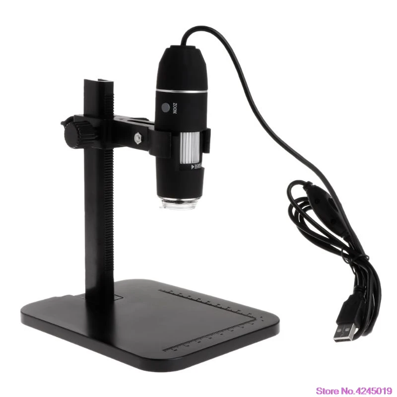 

New 1600X 8LED USB Digital Microscope Magnifier Camera Endoscope with Ruler Bracket