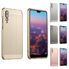 For Huawei P20 Pro Case Brushed mirror Back Cover Case for Huawei P20 Plus Plating Aluminum Metal Frame for Huawei P20 Pro Case