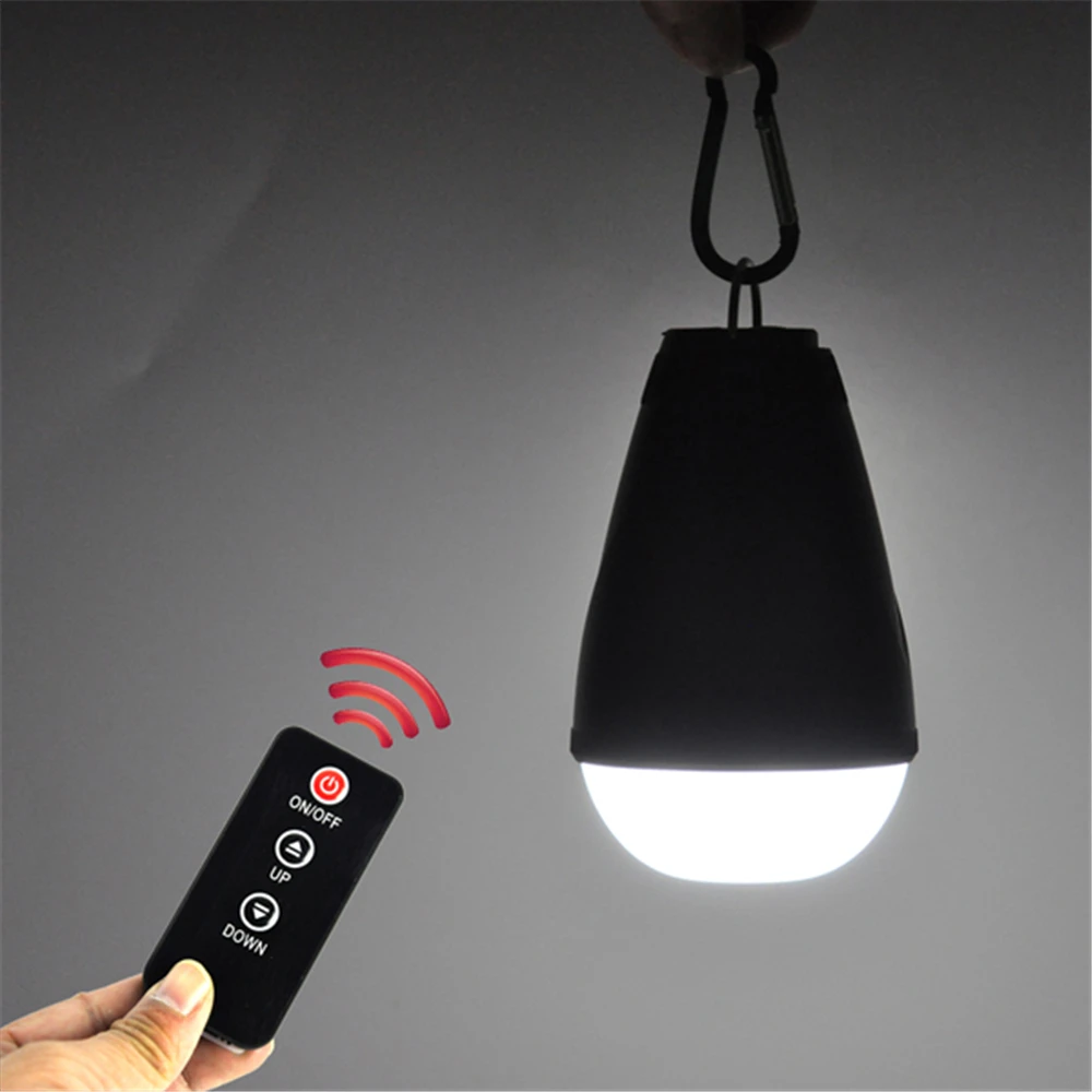 Beste BORUIT 3 Modi Draagbare LED Lantaarn Afstandsbediening Oplaadbare Lamp Outdoor Camping Waterdichte Tent Licht