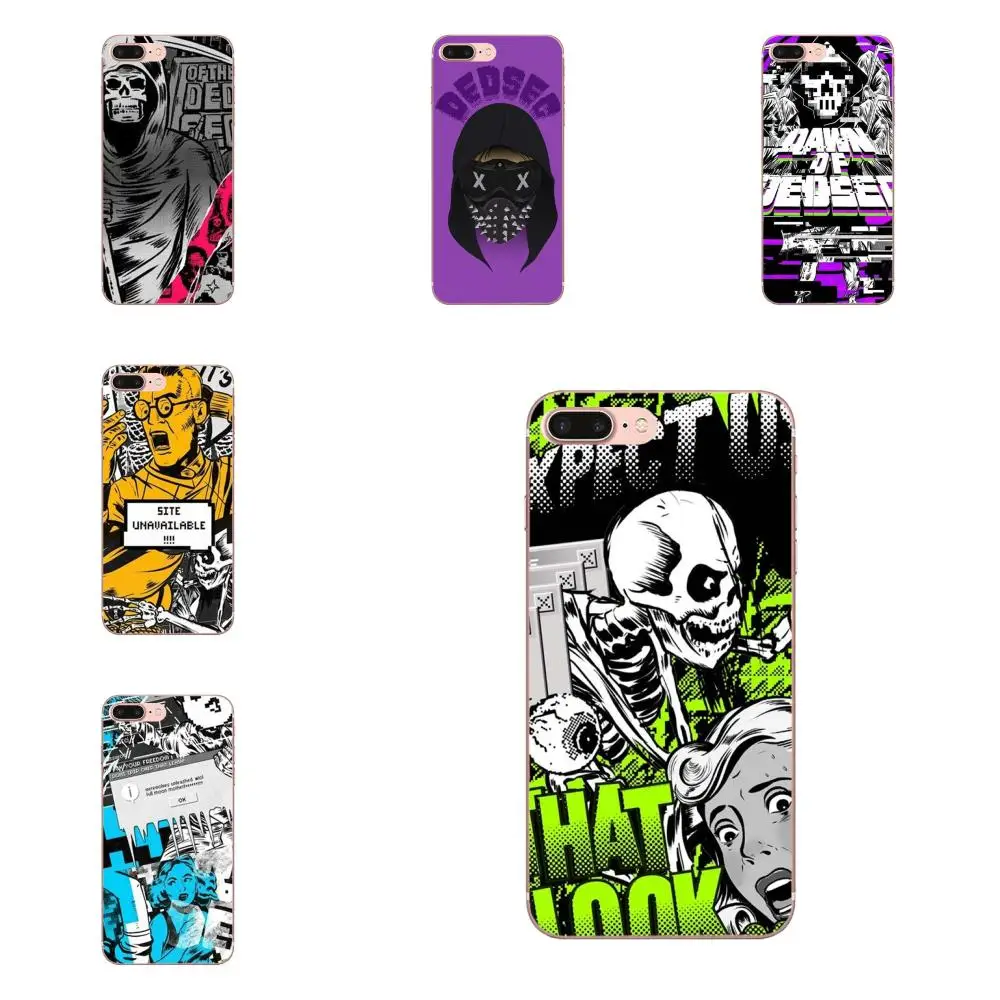 

Soft Silicone TPU Transparent Covers Watch Dogs 2 Dedsec For Apple iPhone 4 4S 5 5C 5S SE 6 6S 7 8 Plus X XS Max XR