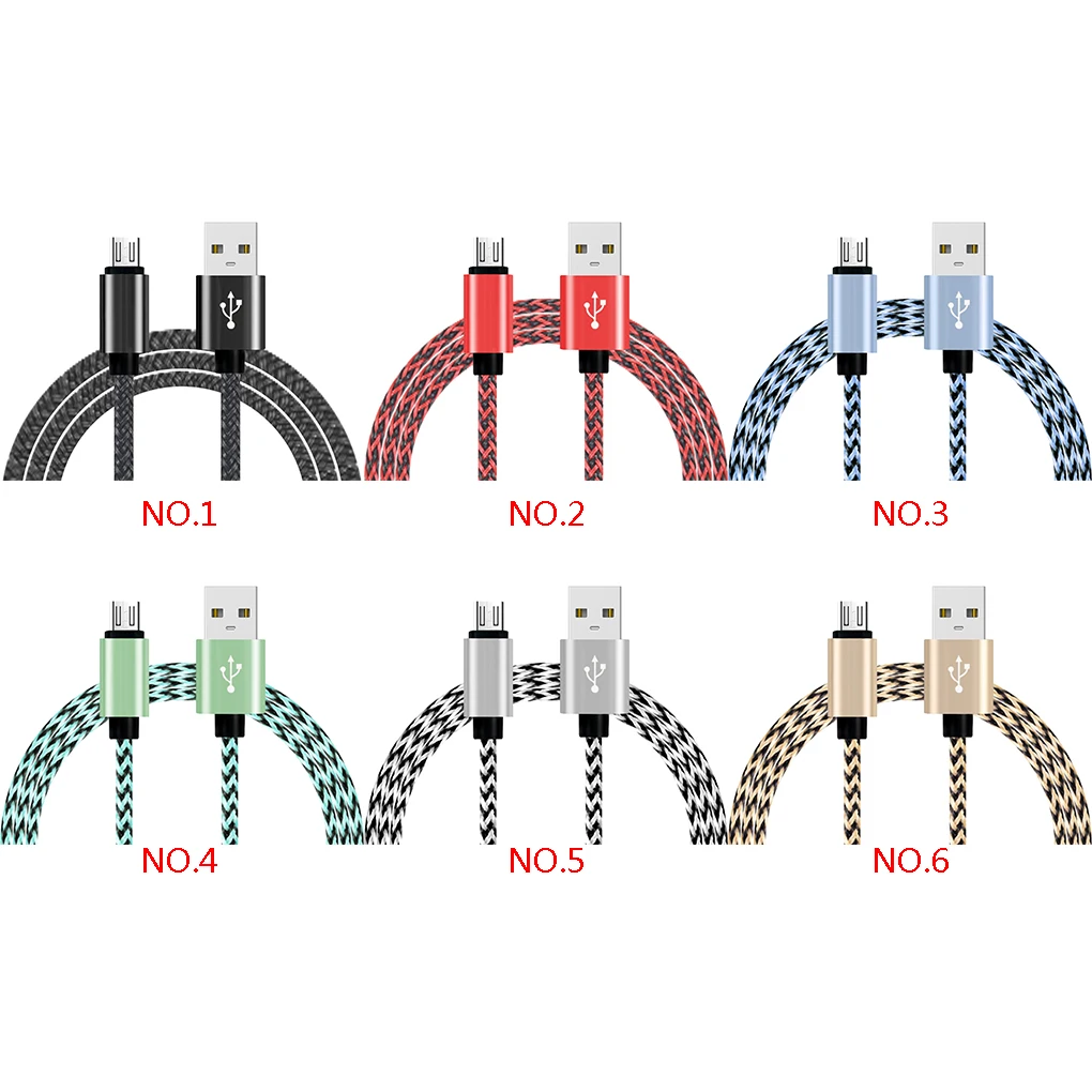 Кабель для быстрой зарядки, нейлоновый плетеный провод, металлический кабель для синхронизации данных, USB кабель, зарядное устройство для samsung Galaxy, huawei, для зарядки Xiaomi