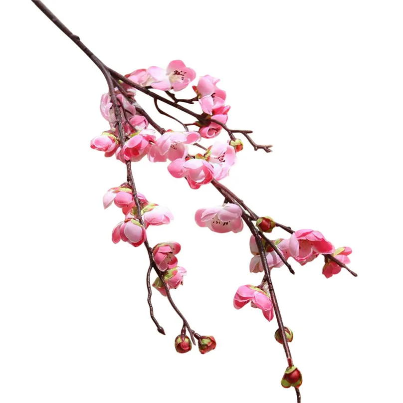  DIY Fake Flowers Plum Blossom Artificial Flowers Floral Wedding Bouquet Flower Branch Home Decoration #3A04 (3)