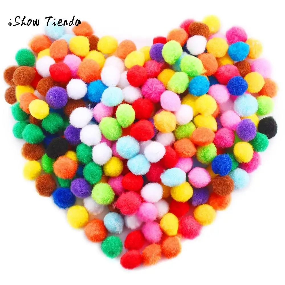 

250 pcs Pom Poms for Hobby Supplies and DIY Creative Crafts Random Colors 2cm Girls Diy Room Party Decoration Colorful Balls