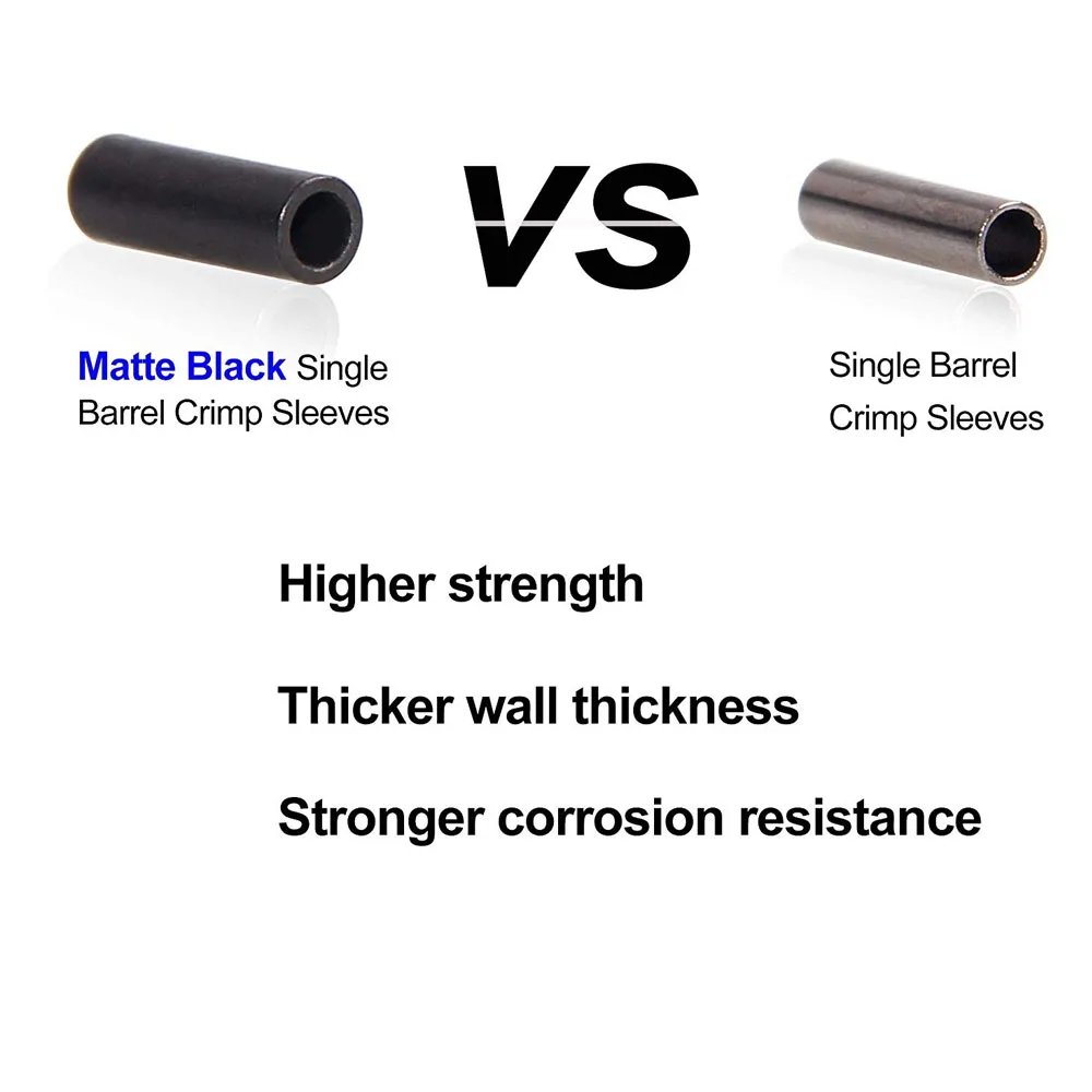200 шт. матовый черный одноствольный обжимной рукав круглая медная трубка рыболовная леска лидер такелаж снасти провода трубы рукава разъем