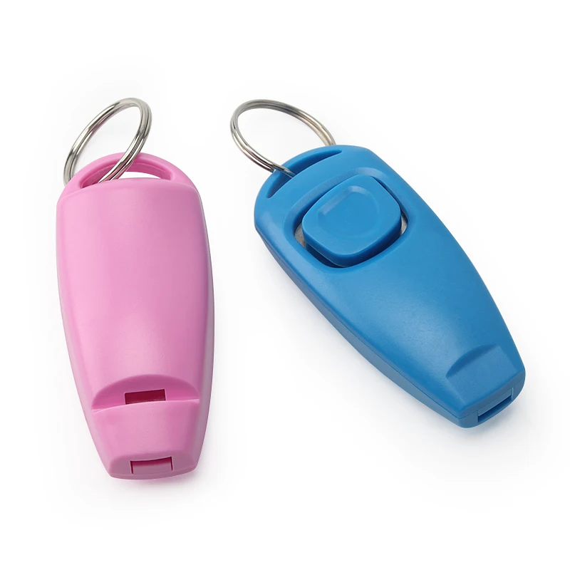 dog clicker keychain pet training clicker with whistle for dog cat