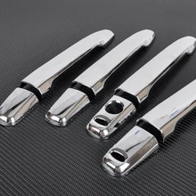 CITALL Car Chrome Door Handle Cover with smart Key for Mitsubishi Outlander Sport RVR 2011 2014