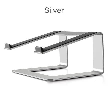 Алюминиевая охлаждающая подставка для ноутбука для Macbook Air Pro retina увеличивает высоту вертикальный держатель для ноутбука lenovo hp 17 дюймов - Color: Silver