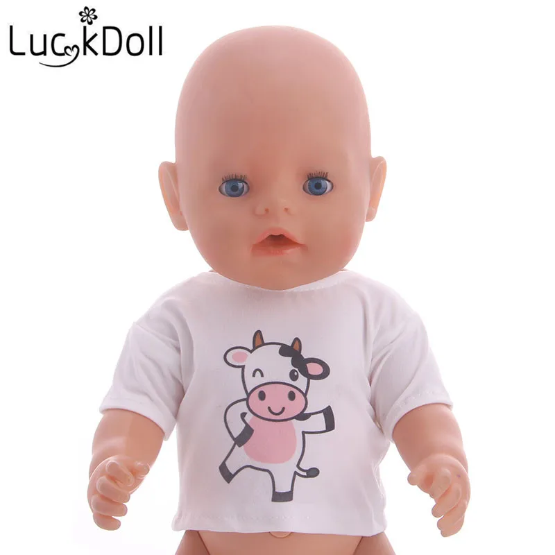 LUCKDOLL хлопковая Футболка Подходит для 18-дюймовые американская кукла Logan кукла мальчик одежда аксессуары игрушки для детей