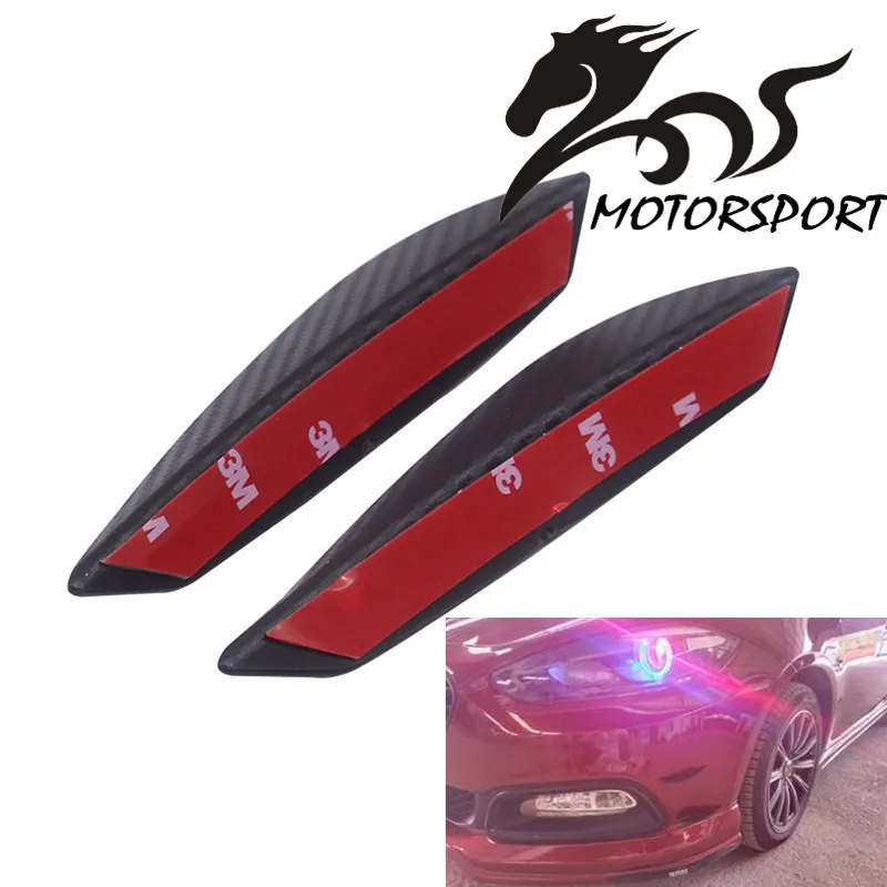 

4pcs Universal Fit Front Bumper Lip Splitter Fins Body Spoiler Canard Valence Chin Carbon fiber look