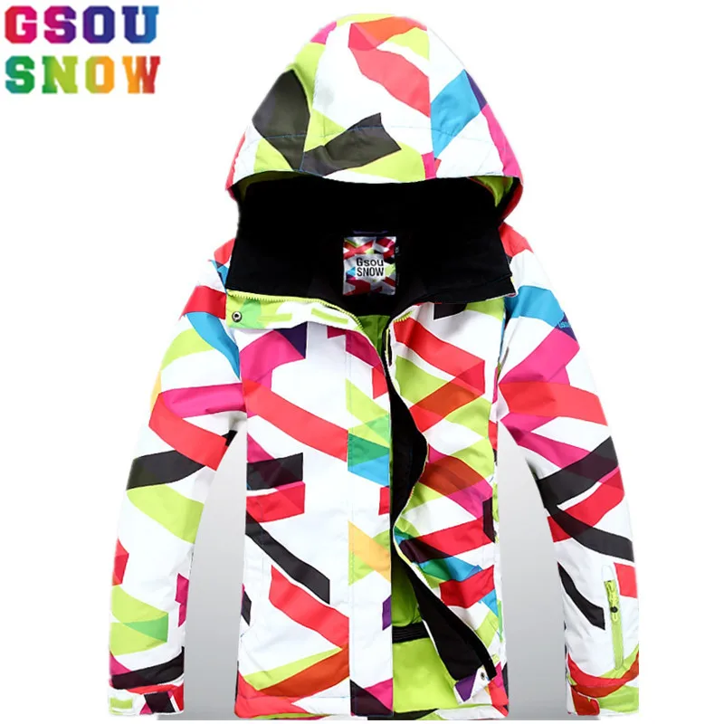 

GSOU SNOW Brand Ski Jacket Women Winter Skiing Snowboarding Snow Suit Female Windproof Waterproof Cheap Outdoor Sport Clothing