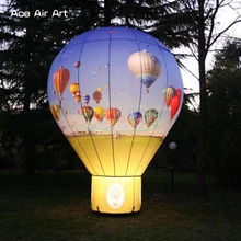 Освещение воздушный шар для крыши, 3,5 м H шар надувной для наземного крепления со светодиодной подсветкой и рекламная надувная конструкция