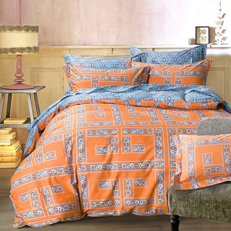 King Duvet Cover Vera Wang Orange Blossom Chezmoi Collection 7pc